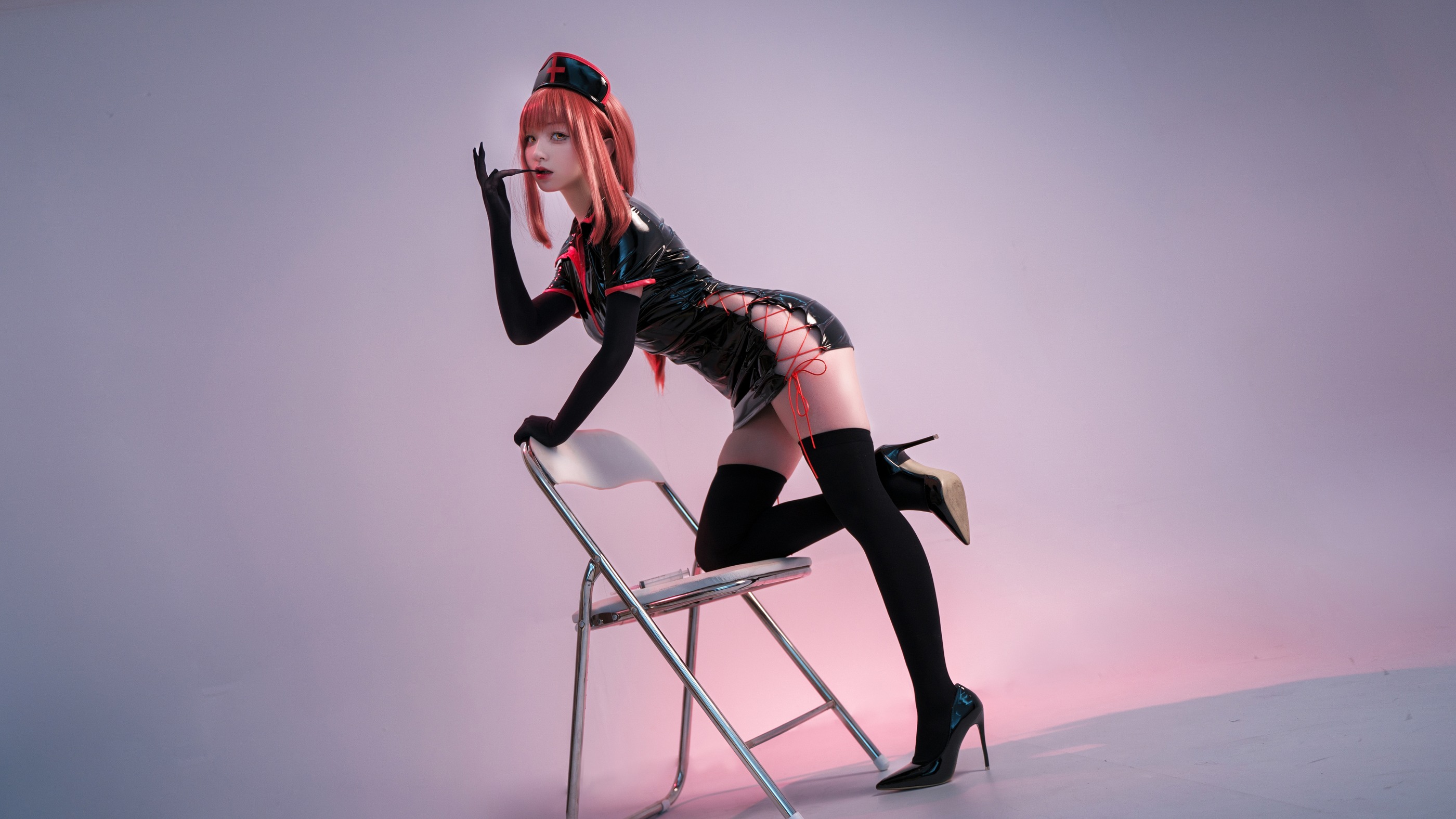 图片[1]-花铃 – NO.056 玛奇玛黑色护士[20P]-XikXak